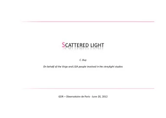 A MOUNT OF BACK  SCATTERED LIGHT (1)  Non normal incidence optics  High reflectivity optics