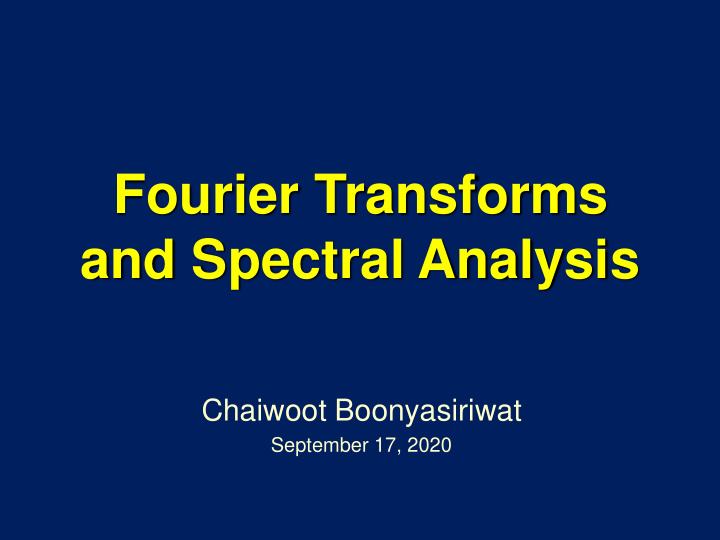 fourier transforms