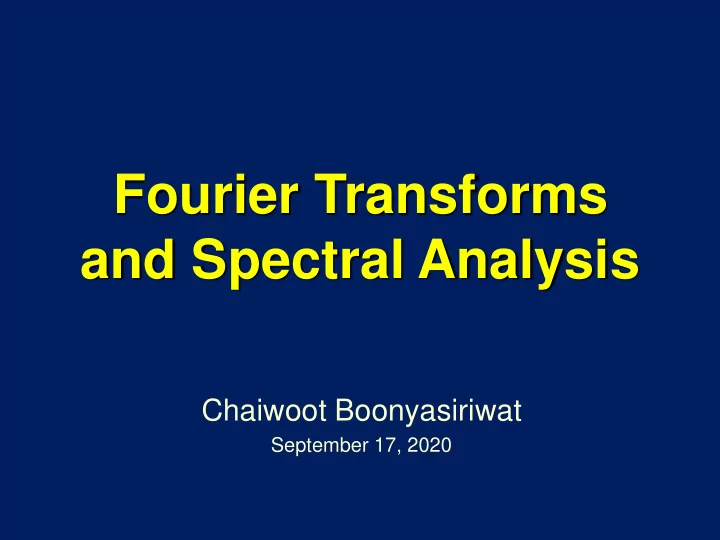 fourier transforms