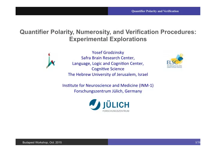 1 budapest workshop oct 2015 38 quantifier polarity and