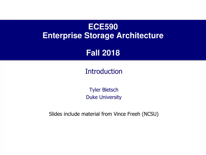enterprise storage architecture