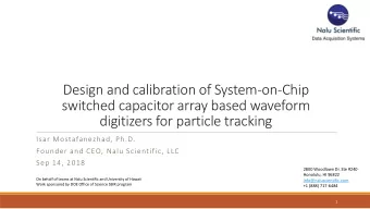 Design and calibration of System-on-Chip  switched capacitor array based waveform  digitizers for