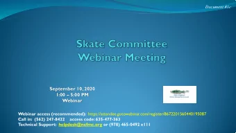 September 10, 2020  1:00  5:00 PM  Webinar Webinar access (recommended):