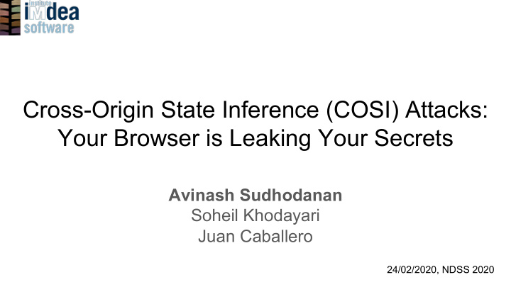 cross origin state inference cosi attacks your browser is
