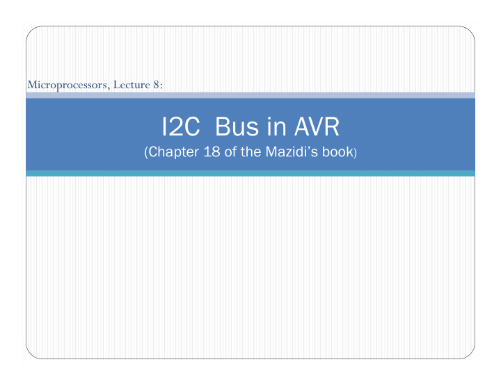 i2c bus in avr