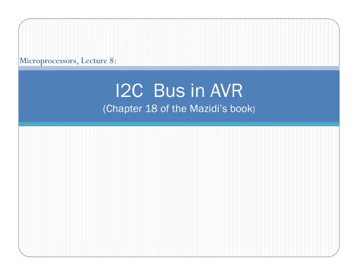 i2c bus in avr