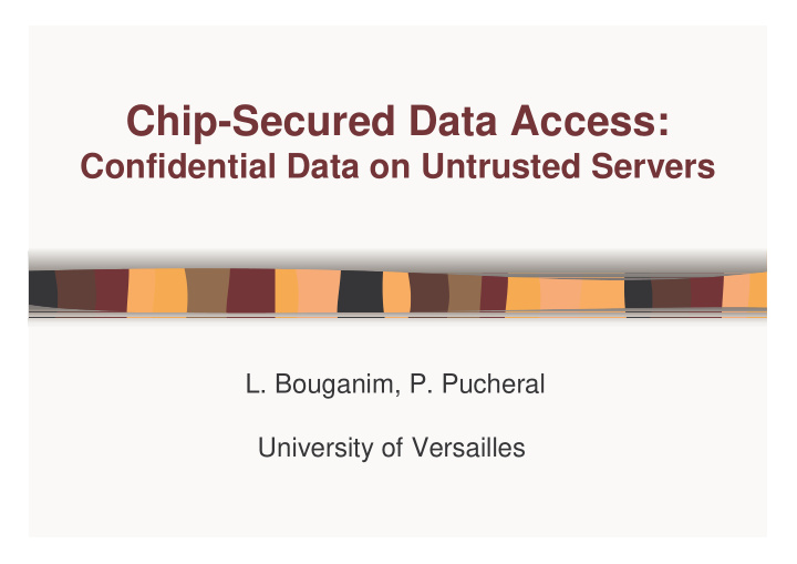 chip secured data access