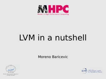 LVM in a nutshell  Moreno Baricevic  What are we  talking about?  ???  ???  [baro@login-tmp ~]$ df