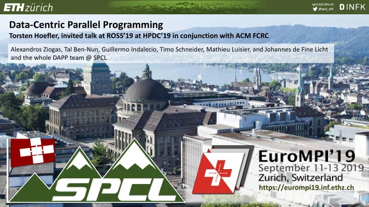 data centric parallel programming