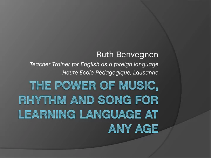 ruth benvegnen