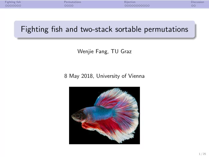 fighting fish and two stack sortable permutations