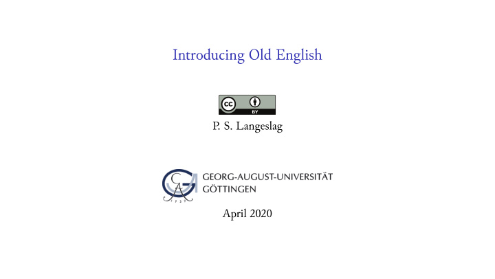 introducing old english