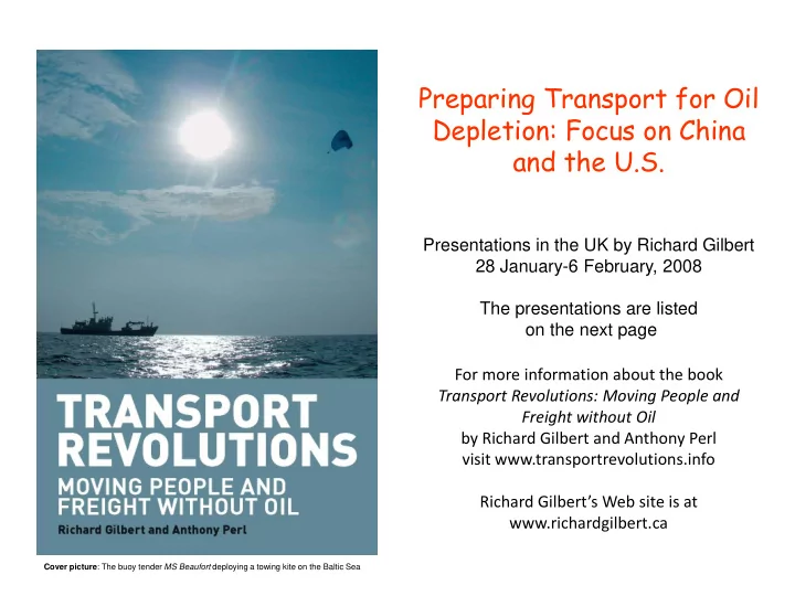 preparing transport for oil