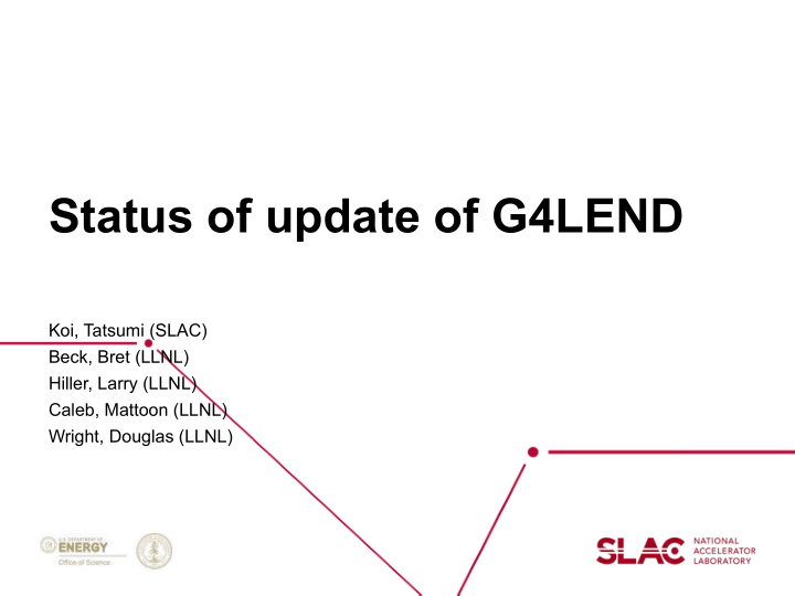 status of update of g4lend