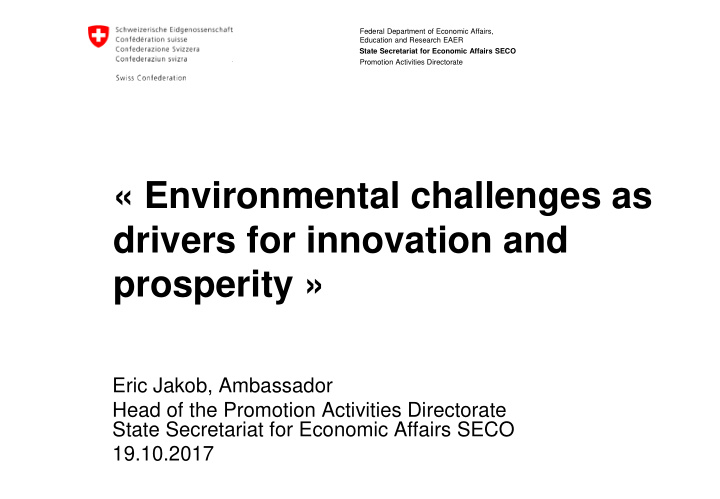 environmental challenges as drivers for innovation and