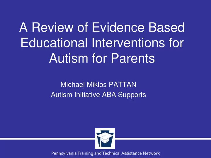 a review of evidence based