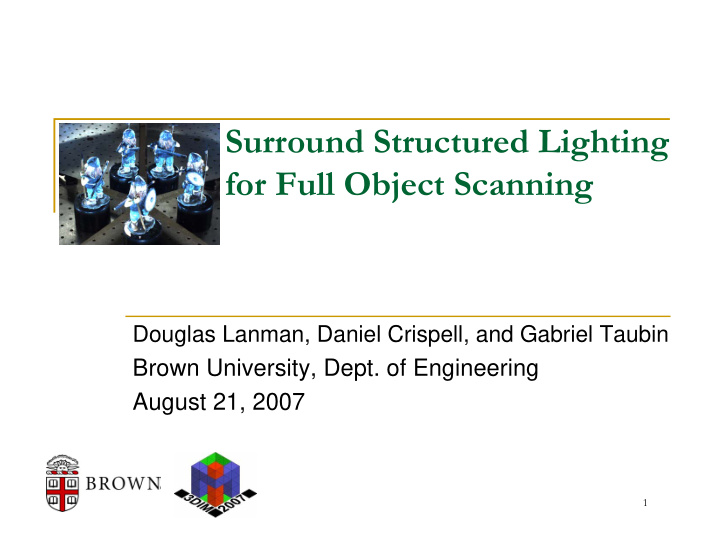 surround structured lighting for full object scanning