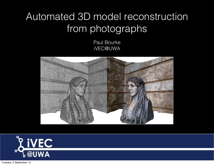 automated 3d model reconstruction from photographs