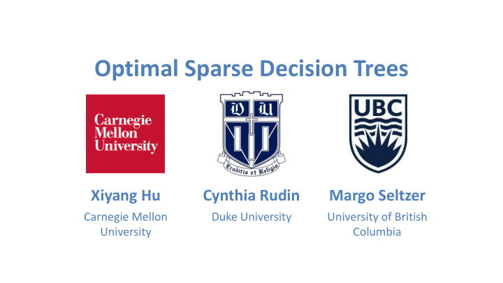 optimal sparse decision trees