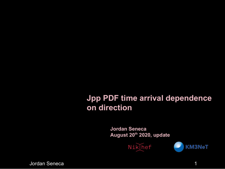 jpp pdf time arrival dependence on direction