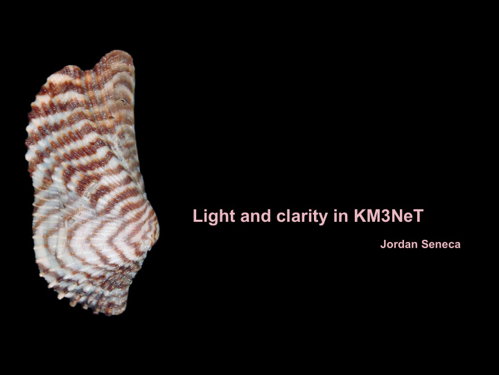 light and clarity in km3net