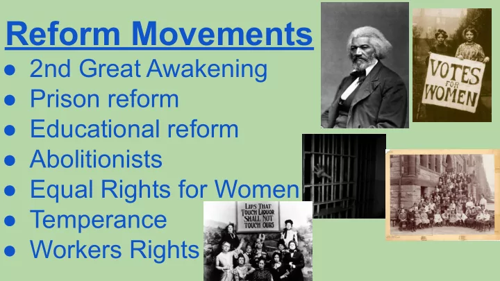 reform movements