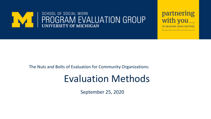 evaluation methods