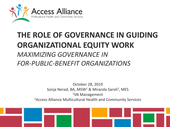 the role of governance in guiding