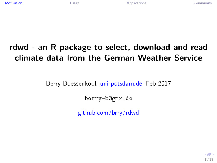 rdwd an r package to select download and read climate