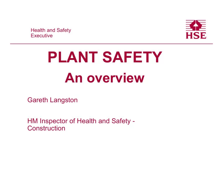 plant safety