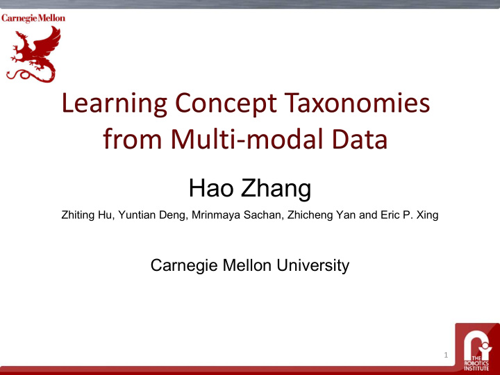 learning concept taxonomies from multi modal data