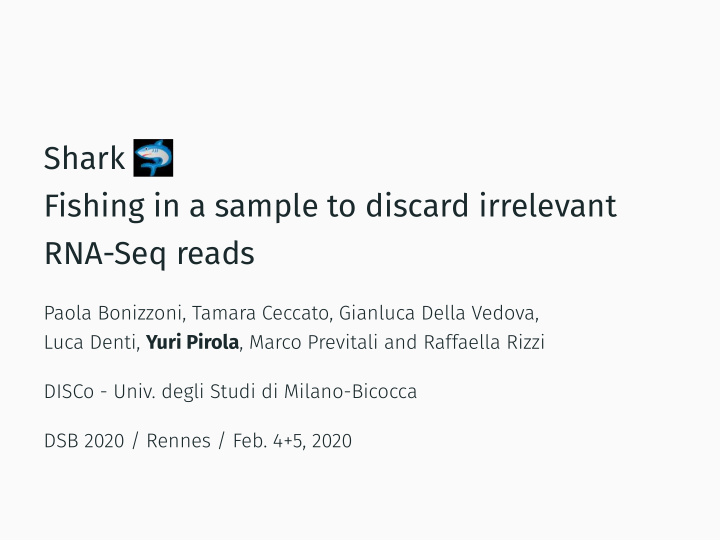 fishing in a sample to discard irrelevant rna seq reads