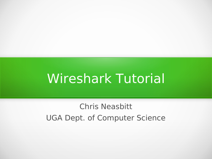 wireshark tutorial