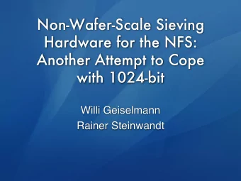 Non-Wafer-Scale Sieving  Hardware for the NFS:  Another Attempt to Cope  with 1024-bit  Willi