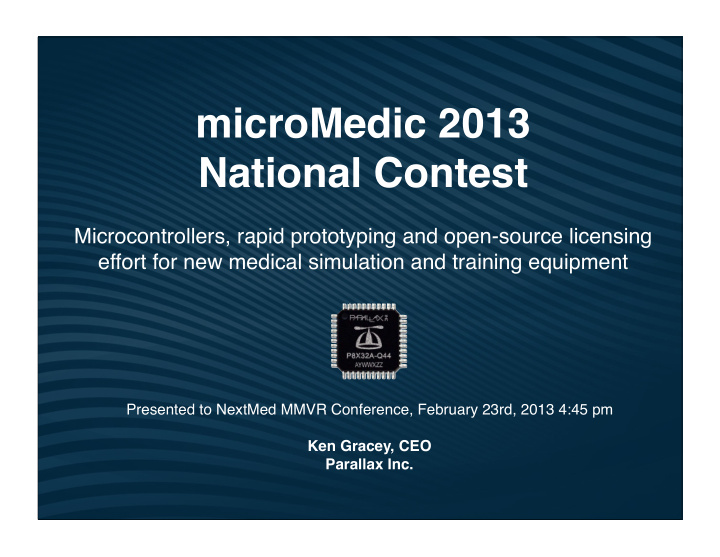 micromedic 2013 national contest