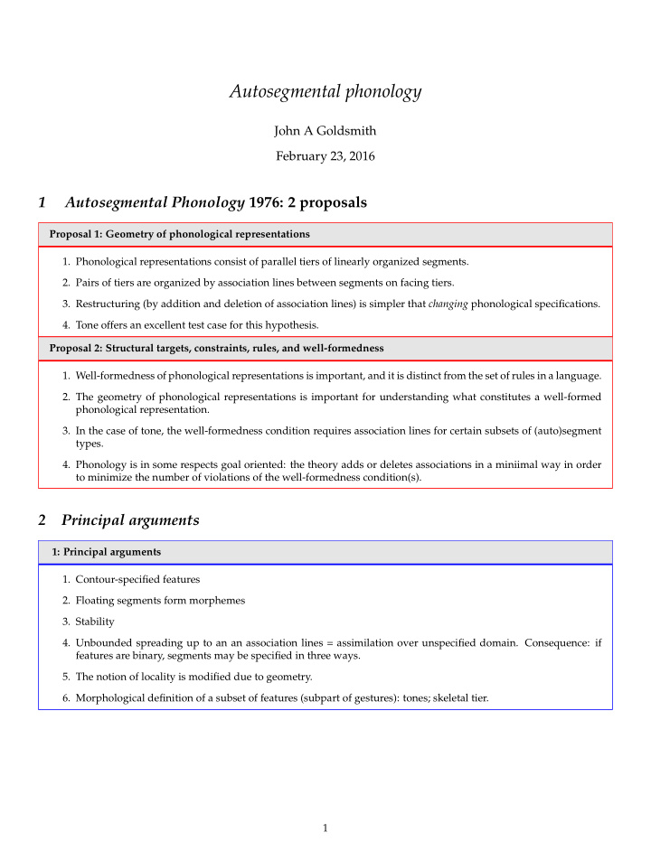 autosegmental phonology