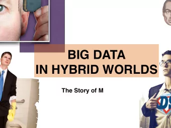 BIG DATA   IN HYBRID WORLDS  The Story of M  H i  !  Im Florian  CEO of Dataiku maker Data