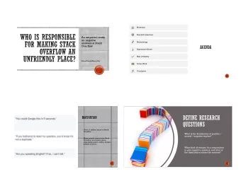 DEFINE RESEARCH  QUESTIONS  Over 11 million users on Stack  Overflow  What is the
