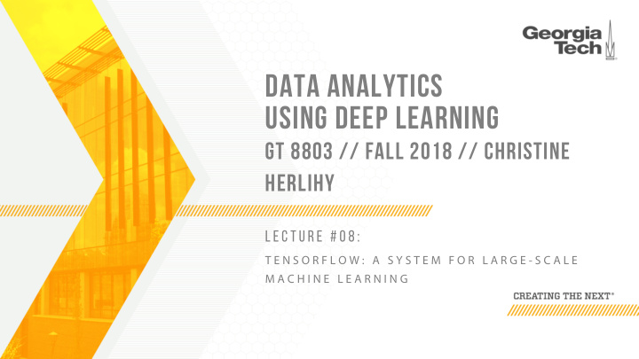data analytics using deep learning