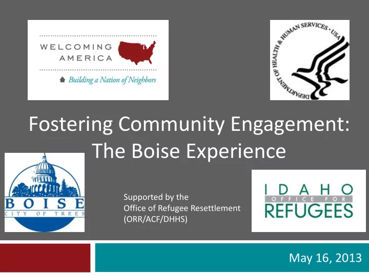 fostering community engagement the boise experience