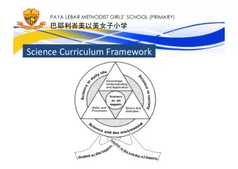Science  Curriculum  Framework    P3  &amp;  4  Science  Topics    Term 1