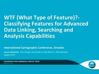 WTF (What Type of Feature)?  Classifying Features for Advanced Data Linking, Searching and