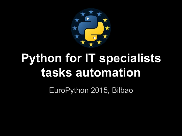 python for it specialists tasks automation