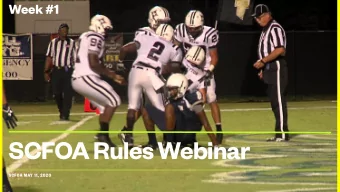 SCFOA Rules Webinar  SCFOA MAY 11, 2020  AGENDA  Icebreaker  Introduction  Key Rules  Game