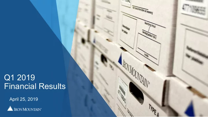 q1 2019 financial results