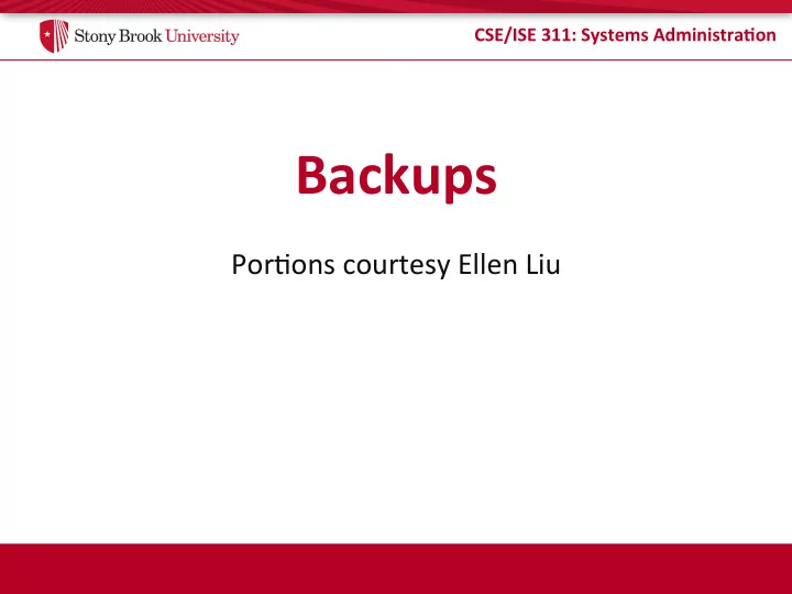 backups