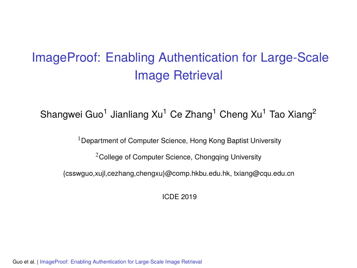 imageproof enabling authentication for large scale image