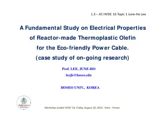 A Fundamental Study on Electrical Properties  of Reactor-made Thermoplastic Olefin  for the