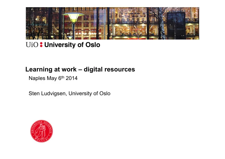 learning at work digital resources