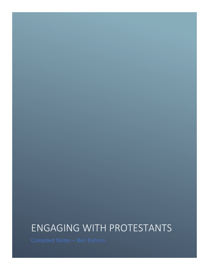 engaging with protestants